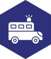 Prison Bus Vector Icon design