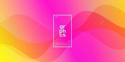 Simple bright premium colorful wavy abstract background with gradient orange and pink soft color on background. Eps10 vector