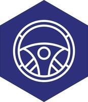 Steering Wheel Vector Icon Design