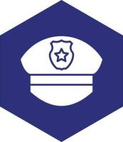 Police Cap Vector Icon design