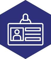 ID Card Vector Icon Design