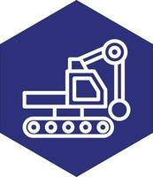 Demolition Crane Vector Icon Design