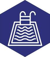 Swimming Pool Vector Icon Design