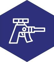 Sniper Rifle Vector Icon Design