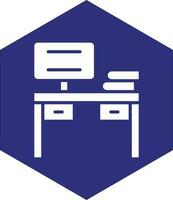 Office Desk Vector Icon design