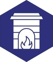 Fireplace Vector Icon design