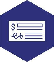 Cheque Vector Icon design