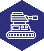 Army Tank Vector Icon Design