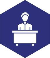 Reception Desk Vector Icon design