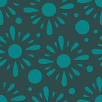 Seamless pattern with abstract shapes in blue and green. Colorful vector illustration.