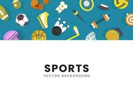 Sports Background With Tournament Elements In Blue And White Color. vector