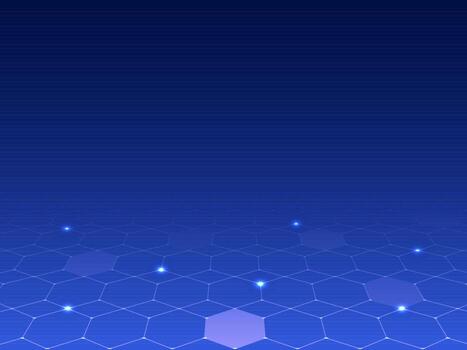 resumen geométrico hexágono modelo antecedentes con luces efecto. vector