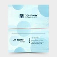 Geometric Business Card Template In Front And Back Side. vector