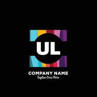 UL initial logo With Colorful template vector. vector
