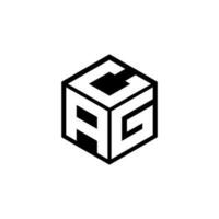 AGC letter logo design in illustration. Vector logo, calligraphy designs for logo, Poster, Invitation, etc.