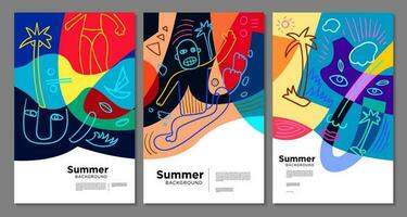 Colorful abstract ethnic pattern illustration for summer holiday banner and poster vector