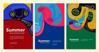 Colorful abstract ethnic pattern illustration for summer holiday banner and poster vector