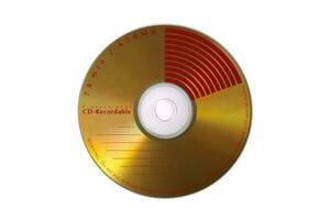 CD-ROM on white background photo