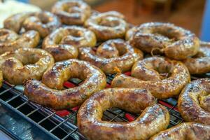 Northern Thai Sausage for Sale on Street photo