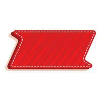Red Blank Label Or Sticker, Tag Element On White Background. vector