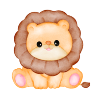 watercolor lion clip art png