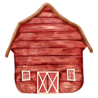 watercolor barn farm clip art png