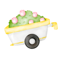 wheelbarrow watercolor clip art png