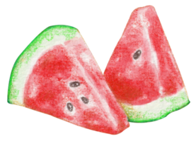 fruta de sandía acuarela png