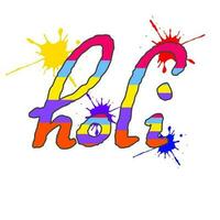 Colorful Creative Holi Font With Color Splash Effect On White Background. vector