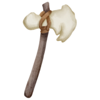 watercolor stone axe png