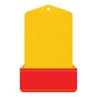 Paper Tag Element In Yellow And Red Color. vector