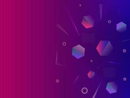 Abstract Gradient Geometric Elements Background In Pink And Purple Color. vector