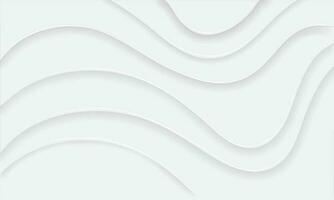 Abstract White Paper Cut Wave Overlay Background. vector