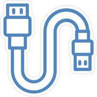 USB Cable Vector Icon Style