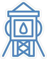 Water Tower Vector Icon Style