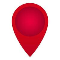 Location Pin Element In Red Color. vector