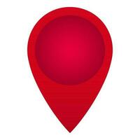 Location Pin Element In Red Color. vector