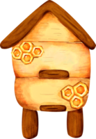 aquarelle abeille maison png