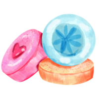 clipart de bonbons aquarelle png