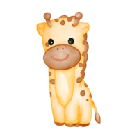 vattenfärg giraff klämma konst png