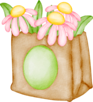 watercolor flower vase png