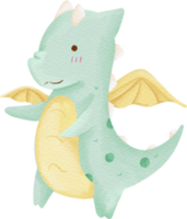 Aquarell süßer Drache png