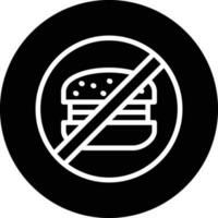 No Fast Food Vector Icon Design