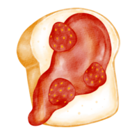 toast jam watercolor png