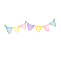 party flag watercolor png