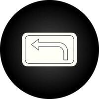 Left Turn Ahead Vector Icon