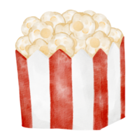 pop corn aquarelle dessert agrafe art png