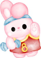 watercolor rabbit character png