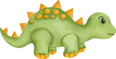 watercolor cute dinosaur png