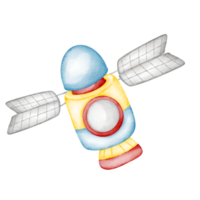 watercolor satellite space clip art png